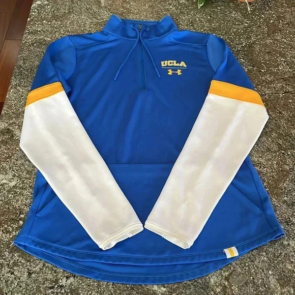 UCLA pullover quarter zip performance wear women’s size medium spell out 💙💛 🐻 - Picture 1 of 11